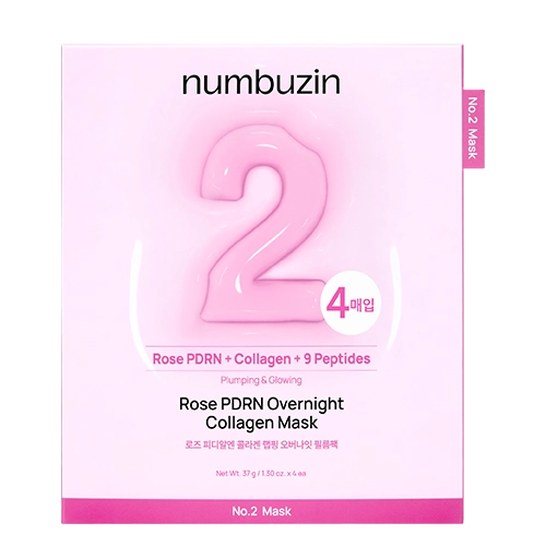 [numbuzin] NO.2 ROSE PDRN OVERNIGHT COLLAGEN MASK (37G*4EA)