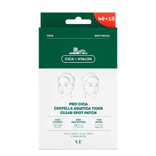 [VT] PRO CICA CENTELLA ASIATICA TIGER CLEAR SPOT PATCH 4PCS (15EA*2+18EA*2)