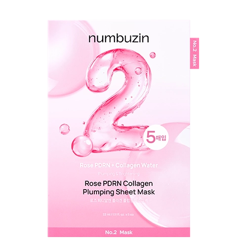 [numbuzin] NO.2 ROSE PDRN COLLAGEN PLUMPING SHEET MASK(33ML*5EA)