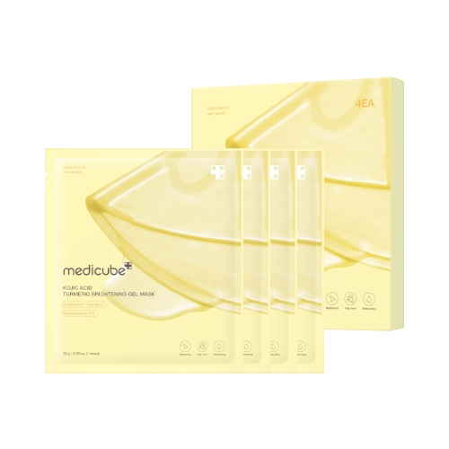 [MEDICUBE] KOJIC ACID TURMERIC BRIGHTENING GEL MASK (28G*4EA)